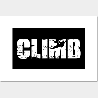 Distressed Look Climbing Gift For Climbers Posters and Art